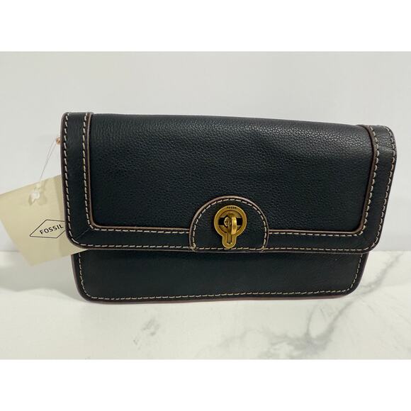 Fossil Ainsley Wallet Crossbody, Multi Color Chain Strap Bag, Y2K Minimalist - Picture 2 of 9